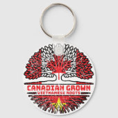 Vietnamees Canada - Boomringers Vlag over bomen Sleutelhanger (Achterkant)