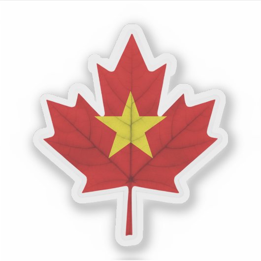 Vietnamees Canadese Sticker (Voorkant)