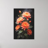 Vietnamees Chrysanthemum op de Maan Canvas Afdruk (Voorkant)