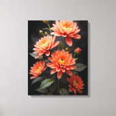 Vietnamees Chrysanthemum op de Maan Canvas Afdruk (Voorkant)