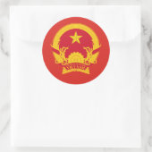 Vietnamees embleem, Vlag van Vietnam Ronde Sticker (Tas)