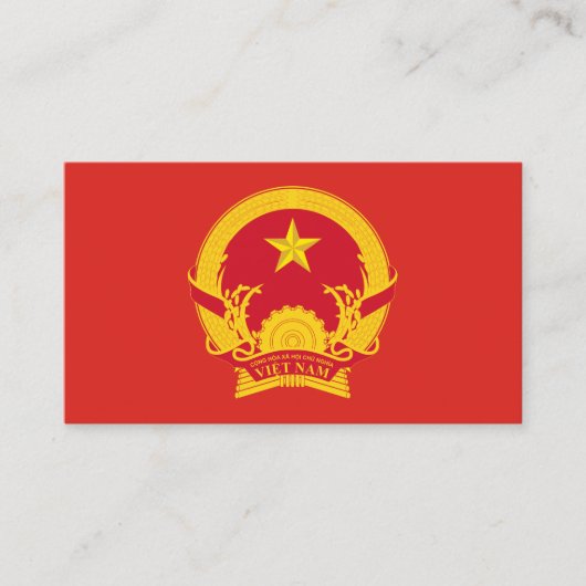 Vietnamees embleem, Vlag van Vietnam Visitekaartje (Voorkant)