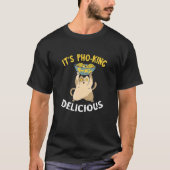 Vietnamees eten Pho Bowl over Pho King Cat Pho Noo T-shirt (Voorkant)