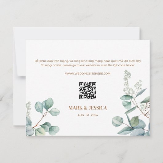 Vietnamees eucalyptus lied mijn bruiloft Thiep moi (Achterkant)