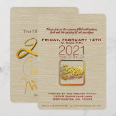 Vietnamees goudpapier - Uitnodiging 2021 (Voorkant / Achterkant)