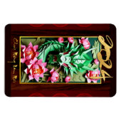 Vietnamees Hout Groene Draak Nieuwjaar 2024 RecM Magneet (Horizontaal)