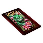 Vietnamees Hout Groene Draak Nieuwjaar 2024 RecM Magneet (Rechterzijde)