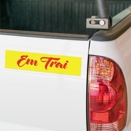 Vietnamees (jong) Broeder - Em Trai ~ Tipragng Vik Bumpersticker (Op Truck)