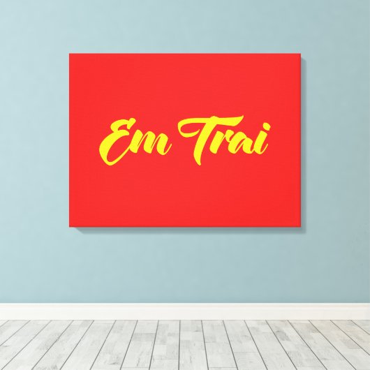 Vietnamees (jong) Broeder - Em Trai ~ Tipragng Vik Canvas Afdruk (Insitu (Houten vloer))