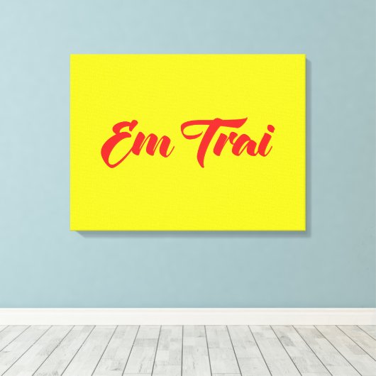 Vietnamees (jong) Broeder - Em Trai ~ Tipragng Vik Canvas Afdruk (Insitu (Houten vloer))