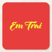 Vietnamees (jong) Broeder - Em Trai ~ Tipragng Vik Kartonnen Onderzetters (Voorkant)