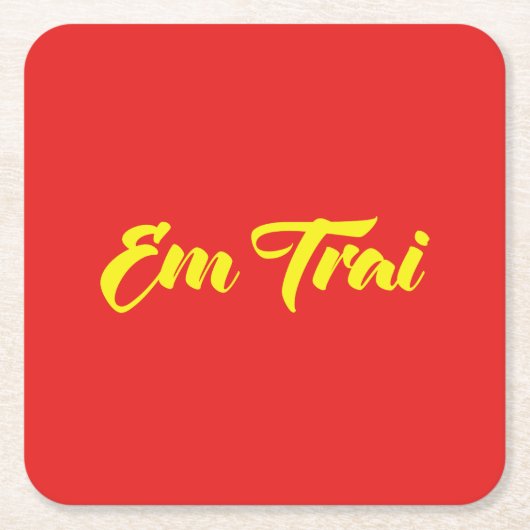 Vietnamees (jong) Broeder - Em Trai ~ Tipragng Vik Kartonnen Onderzetters (Voorkant)