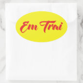 Vietnamees (jong) Broeder - Em Trai ~ Tipragng Vik Ovale Sticker (Tas)