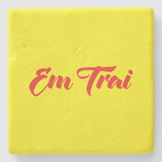 Vietnamees (jong) Broeder - Em Trai ~ Tipragng Vik Stenen Onderzetter (Voorkant)