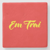 Vietnamees (jong) Broeder - Em Trai ~ Tipragng Vik Stenen Onderzetter (Voorkant)