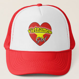 Vietnamees meisje trucker pet