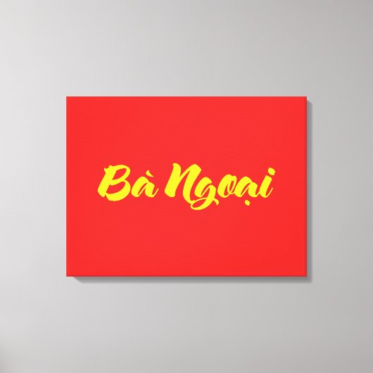 Vietnamees (moeder) grootmoeder - Bà Ngoi Canvas Afdruk (Voorkant)