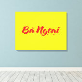 Vietnamees (moeder) grootmoeder - Bà Ngoi Canvas Afdruk (Insitu (Houten vloer))