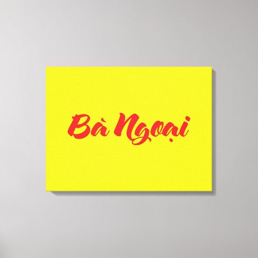 Vietnamees (moeder) grootmoeder - Bà Ngoi Canvas Afdruk (Voorkant)