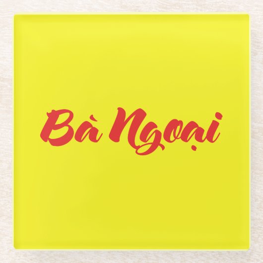 Vietnamees (moeder) grootmoeder - Bà Ngoi Glazen Onderzetter (Voorkant)