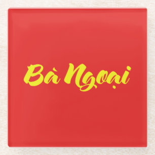 Vietnamees (moeder) grootmoeder - Bà Ngoi Glazen Onderzetter