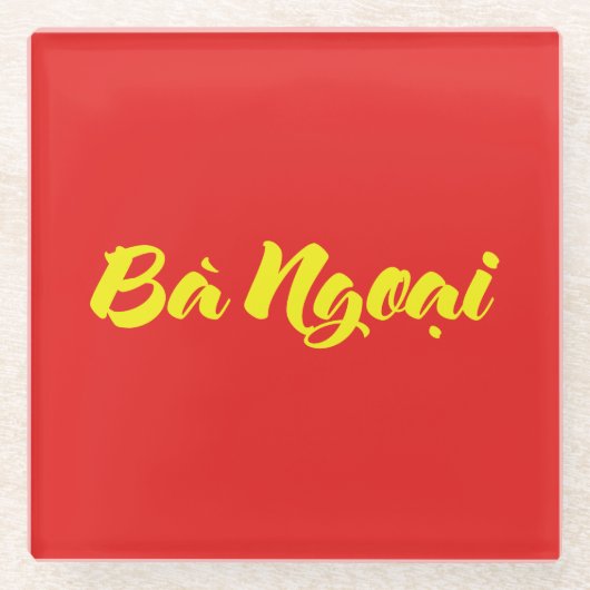 Vietnamees (moeder) grootmoeder - Bà Ngoi Glazen Onderzetter (Voorkant)