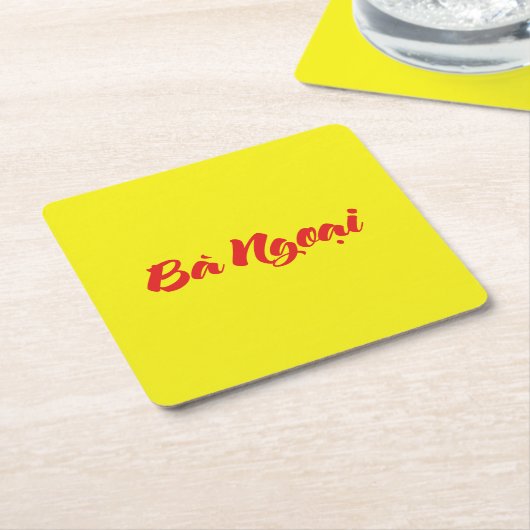 Vietnamees (moeder) grootmoeder - Bà Ngoi Kartonnen Onderzetters (Schuin)