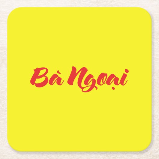 Vietnamees (moeder) grootmoeder - Bà Ngoi Kartonnen Onderzetters (Voorkant)