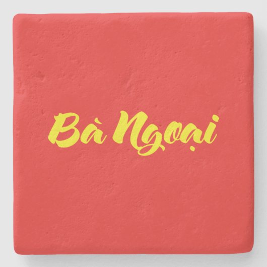 Vietnamees (moeder) grootmoeder - Bà Ngoi Stenen Onderzetter (Voorkant)