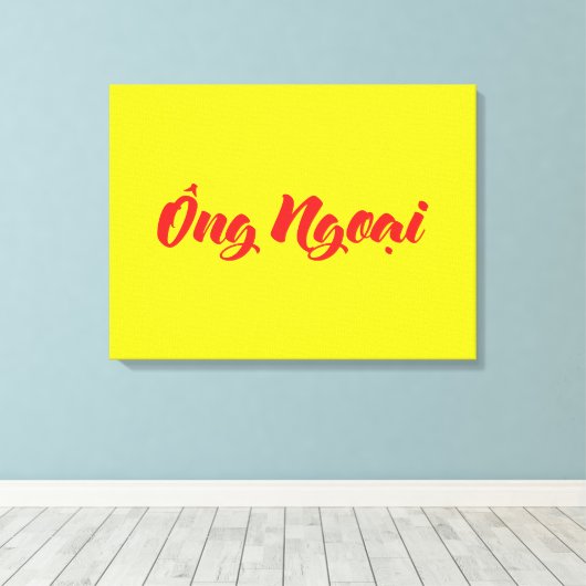 Vietnamees (moederlijk) grootvader - Ông Ngoi Canvas Afdruk (Insitu (Houten vloer))