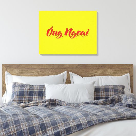 Vietnamees (moederlijk) grootvader - Ông Ngoi Canvas Afdruk (Insitu (Slaapkamer))