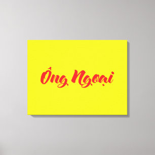 Vietnamees (moederlijk) grootvader - Ông Ngoi Canvas Afdruk
