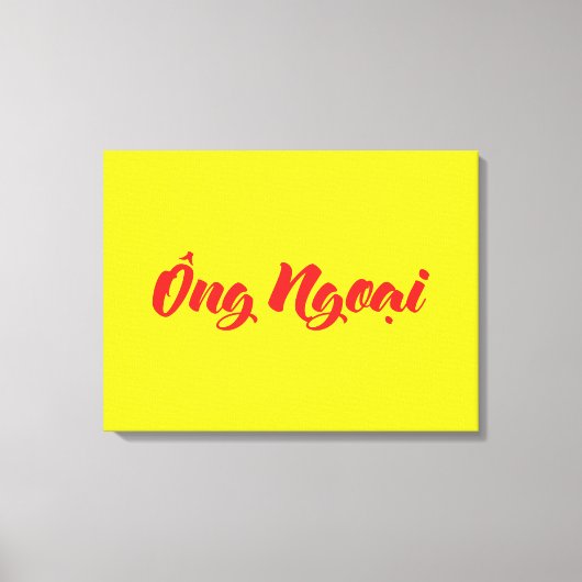 Vietnamees (moederlijk) grootvader - Ông Ngoi Canvas Afdruk (Voorkant)