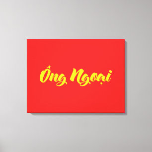 Vietnamees (moederlijk) grootvader - Ông Ngoi Canvas Afdruk