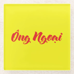 Vietnamees (moederlijk) grootvader - Ông Ngoi Glazen Onderzetter