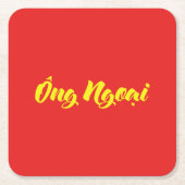 Vietnamees (moederlijk) grootvader - Ông Ngoi Kartonnen Onderzetters (Voorkant)