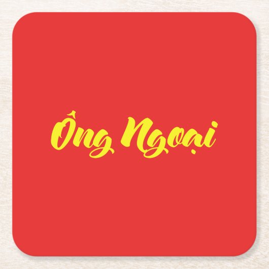 Vietnamees (moederlijk) grootvader - Ông Ngoi Kartonnen Onderzetters (Voorkant)