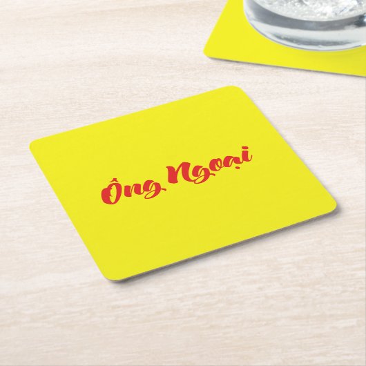 Vietnamees (moederlijk) grootvader - Ông Ngoi Kartonnen Onderzetters (Schuin)