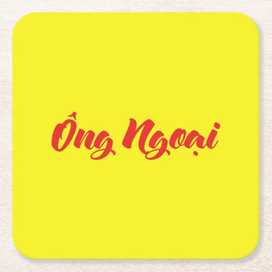 Vietnamees (moederlijk) grootvader - Ông Ngoi Kartonnen Onderzetters (Voorkant)