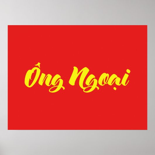 Vietnamees (moederlijk) grootvader - Ông Ngoi Poster (Voorkant)