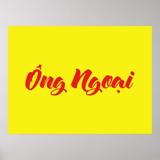 Vietnamees (moederlijk) grootvader - Ông Ngoi Poster (Voorkant)