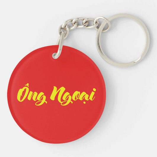 Vietnamees (moederlijk) grootvader - Ông Ngoi Sleutelhanger (Achterkant)