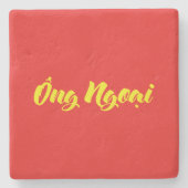 Vietnamees (moederlijk) grootvader - Ông Ngoi Stenen Onderzetter (Voorkant)