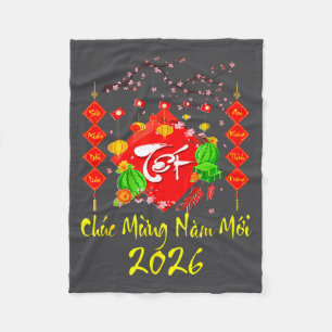 Vietnamees Nieuwjaar 2026 Tet Viet Chuc Mung  Fleece Deken
