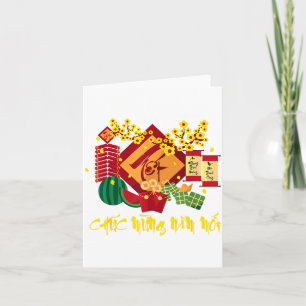 Vietnamees Nieuwjaar 2026 Tet Viet Chuc Mung Kaart
