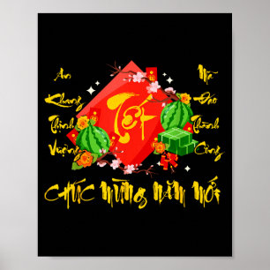 Vietnamees Nieuwjaar 2026 Tet Viet Chuc Mung Poster