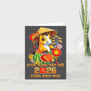 Vietnamees Nieuwjaar Chuc Mung Nam Moi 2026 H Kaart
