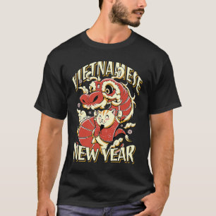 Vietnamees Nieuwjaar van de Konijn Kat Chinese Die T-shirt