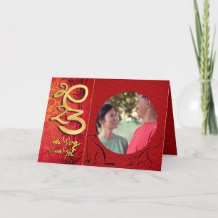 Vietnamees Nieuwjaar van het Kat 2023 Foto GC toev Feestdagen Kaart