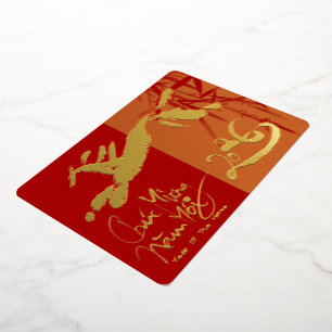 Vietnamees Nieuwjaar van het Paard 2026 FGC1 Folie Feestdagenkaart